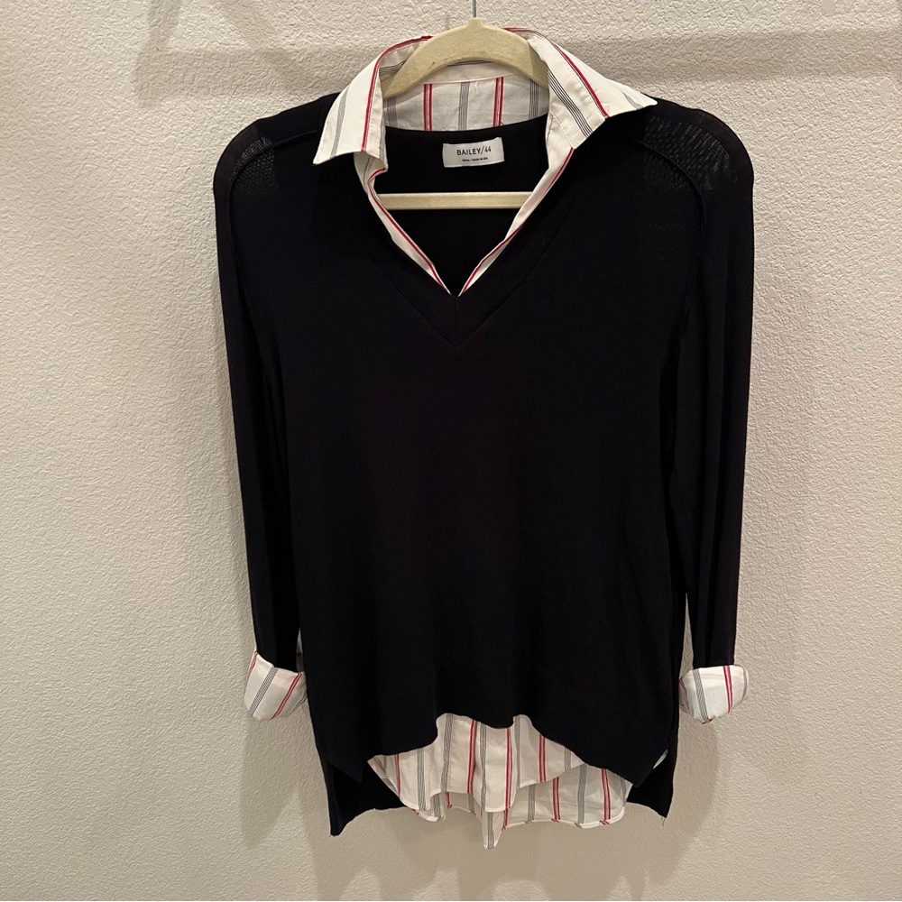 BAILEY 44 Trompe L’oeil Sweater Knit Top